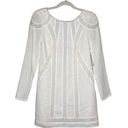 Finders Keepers  Turning Tables Long Sleeve Dress in White Size XS Sheer Paneled Photo 0