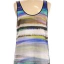 DKNY  Jeans Tank Top M Sleeveless Colorful Gradient Print Summer Vacation Beach Photo 0