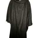 Elle  et Lui Wool Wrap Coat with Black Fox Tails Photo 0