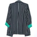 BCBGeneration  Navy Green Striped Blazer Medium Photo 3