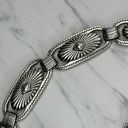 Western Concho Silver Tone Metal Chain Link Belt Size Large L Photo 9