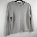 DKNY  Light Gray Rounded Crew Neck Heavy Sweater Oversized Large Photo 8