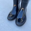 Coach Black 'Talia' Tall Rubber Rainboots Photo 8