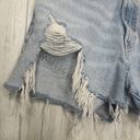 ZARA  High Rise Distressed Ripped Denim Shorts size 4 Photo 8