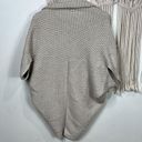 Natori Womens  Wool Knit Shawl beige cocoon sweater Size Small Khaki Colored Photo 4