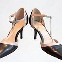 Loft Ann Taylor  T-Strap Pointed Toe black and beige Heels Size 7 Photo 0