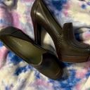 Calvin Klein Ladies  Brown Leather Platform High Heels LIKE NEW CONDITION Nords Photo 2