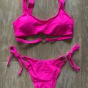 Hot pink cut out heart bikini set S NEW Photo 0