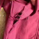 Volcom  Magenta Pink Light Rain Zip Button Up Jacket Size Large Flawed Photo 4