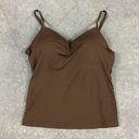 Energie  Brown Molded Cup Tank Top Cami Photo 0