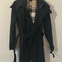 Burberry  Brit Women's Black Britton Quilted Lining Trench Coat Size 8 Photo 1