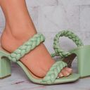Soda braided green heel Photo 1