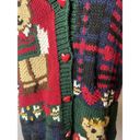 Karen Scott  Chunky Knit Teacher Valentine Bear 90s Sweater Vest‎ Large Photo 5