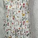 Well Worn  Countryside Floral Linen V-neck Ruffle Tie Waist Maxi Dress Size S Photo 8