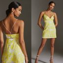 Anthropologie NWT $170  x Maeve Yellow Strappy Lace Mini Side Zip Dress 12 Photo 4