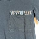 Romeo + Juliet Couture Women's  Black Sequin Scoop Flowy Flounce Pocket Shirt EUC Photo 3