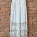 Maurice's  White Lace Maxi Dress with Mesh Panels Floral Embroidery Size Small NWT Photo 0