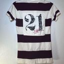 Ralph Lauren Vintage  Cricket Club Skinny Polo Size S 381 Bleeker Burgundy Stripe Photo 1