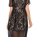 Elliatt  Velosity Dress Small Black Lace Midi Cocktail Wedding Formal Cut Out Photo 2