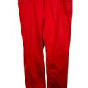 White House | Black Market  SLim Ankle Blanc Red Stretchy Jeans Size 14 Photo 2