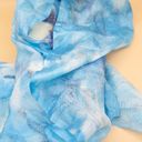 Vintage Blue  Cloud Violet Mixed Media Rectangle Long Scarf/Wrap Photo 3