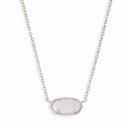 Kendra Scott  Elisa Silver Pendant Necklace in Iridescent Drusy Photo 0