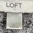 The Loft  Ann Taylor Open Front Cardigan Knit Sweater Womens Size L Gray Short Sleeve Photo 3