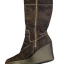 Cole Haan Brown Suede Leather Wedge Platform RIGHT Boot Sz 8 AMPUTEE Photo 0