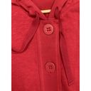 Habitat * Button Front Hooded Lightweight Jacket Womens M Red Deconstructed Seams Photo 1