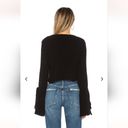 Lovers + Friends  Black Cropped Parkwood Sweater Bell Sleeves Bow Tie Detail S Photo 6