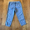 J.Jill  pure Jill garment dyed linen blue cropped pant size xs Photo 8