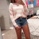 Pink And White Sweater Size M Photo 0