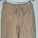 J.Crew  Women’s Size Medium Tie-waist Camp Pant Beachwood Beige Pull On Ankle Tro Photo 2