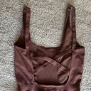 Free People Good Karma Sz M/L One Piece body suit Jumpsuit Lightweight Brown NWT Size M Photo 7