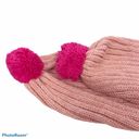 BP  pink chunky knit Pom Pom acrylic scarf nwt Photo 5