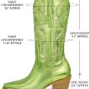 Lime Green Metallic Cowgirl boots Size 9 Photo 2