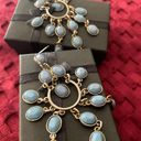 Vintage Blue  Stone Stainless Steel Earrings. Photo 1