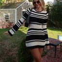 Boutique black and white stripped mini dress Photo 0