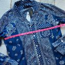 Polo  Ralph Lauren Blue Bandana-Print Twill Slouchy Button Down Shirt Women’s M Photo 5