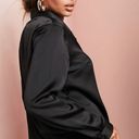 ASOS Satin Black Blouse Photo 2