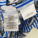 Jones Studio  Blue & White Striped Floral Long Sleeve Button Up Blouse Size 2X Photo 3