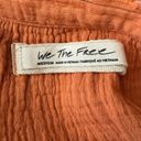 Free People We The Free Coral Button Down Oversized Blouse Size M Photo 4