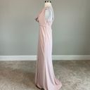 Adrianna Papell  Women's Formal Dress Size 10 Pink Crepe Strappy Back Long Gown Photo 5