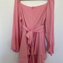 Pink Long Sleeve Dressy Romper Size L Photo 1