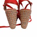 Anthropologie NWOT VANESSA WU Espadrille Wedge Coral Gold Gray Raffia Yarn Size 40/ US 10 Photo 10