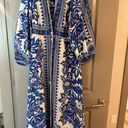 Farm Rio White/Blue Floral Maxi  Photo 3