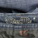 Miss Me  Y2K Jeans Bling Rhinestone Back Flap Bootcut Dark Wash Women’s Size 29 Photo 7