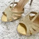 Betsey Johnson Tiara Glitter Champagne Strappy Heel Size 9 K256 Photo 3