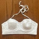 Abercrombie & Fitch Y2K  white embroidered cottage core balconette bikini top Photo 0