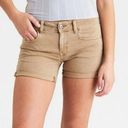 American Eagle  Outfitters Super Stretch Twill X Midi Shorts Khaki Tan Size 6 Photo 0